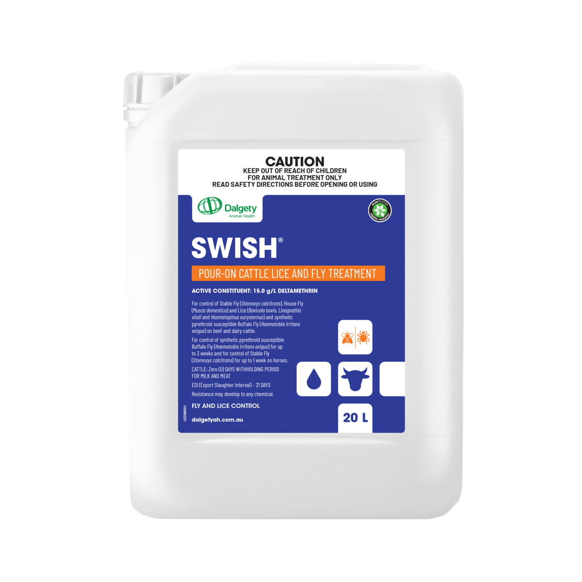 SWISH POUR-ON 5L, 20L